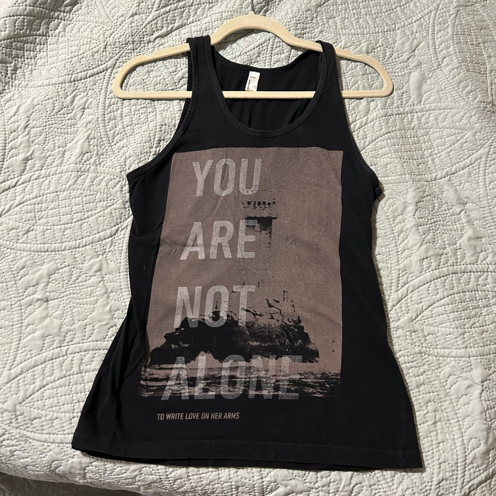 To Write Love On Her Arms Black Graphic Tank Top